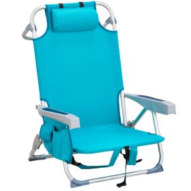63x65x82cm Short Oxford Cloth Silver White Aluminum Tube Bearing Beach Chair Mint Green