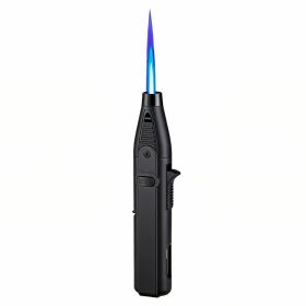 Outdoor Windproof Lighter, Torch Lighter, Blue Flame Lighter With Safety Lock, Suitable For Candles, Barbecue, Stove Walls, Camping Gifts  Excluding B